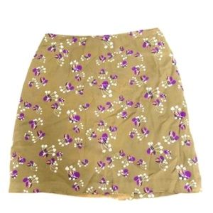 SEE BY CHLOE mini dainty Floral fitted beige skirt size USA 4 small